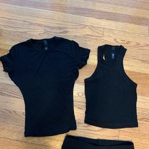Skims set of 5 black soft lounge good condition $50 women’s XS